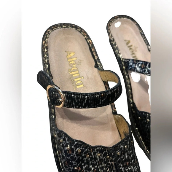 Alegria Womens Leather Mary Jane Tuscany Leopard Spot Slip On Mule Shoes - Picture 4 of 6